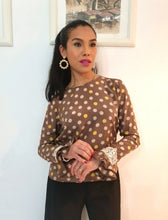 Carica l'immagine nel visualizzatore di Gallery, Blusa a pois (poà) in seta pura
