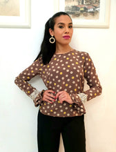 Carica l'immagine nel visualizzatore di Gallery, Blusa a pois (poà) in seta pura