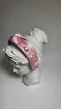 在图库查看器中加载和播放视频，Cerchietto di raso rosa con cristalli taglio diamante
